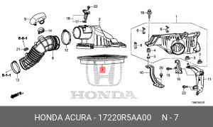 Фильтр воздушный HONDA CR-V (12-) (2.4) OE 17220-R5A-A00 HONDA