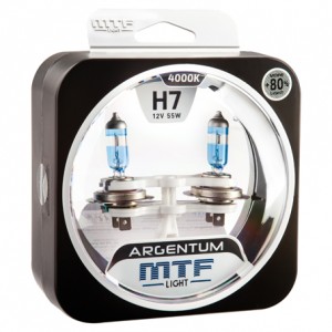 Лампа 12V H7 55W PX26d +80% бокс (2шт.) Argentum MTF H8A1207 MTF