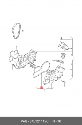 AUDI A1 (2010>)/SKODA YETI (2009>)/VW JETTA (2011> 04E 121 119 C VAG