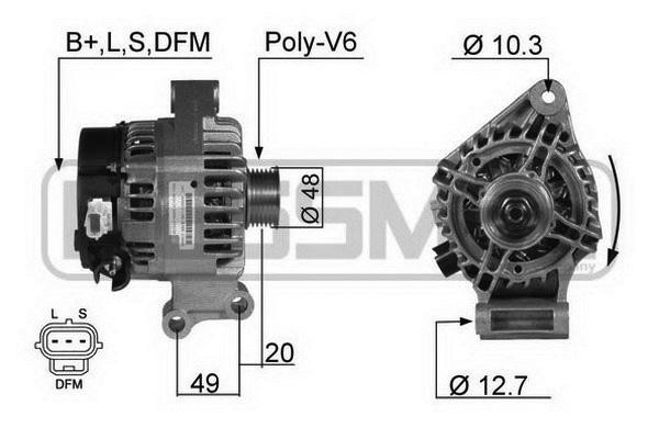 Генератор FORD FOCUS II (105A) 210357 210357 ERA