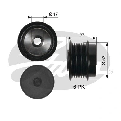 Муфта генератора TOYOTA COROLLA E15/E18 1.6/1.8 OAP7015 OAP7015 GATES