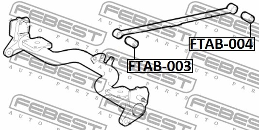Сайлентблок задн рессоры задний FIAT DOBLO 00-05 FTAB-004 FTAB-004 FEBEST