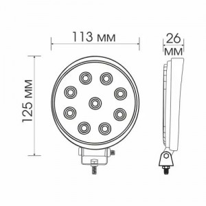 фара светодиодная! WL-820S дальний свет, алюм.корп, IP67, 9 диодов, 2150лм, 8Вт\ 5264 VYMPEL