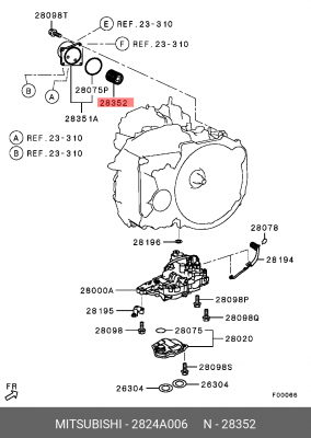 Фильтр акпп MITSUBISHI 2824A006 2824A006 MITSUBISHI