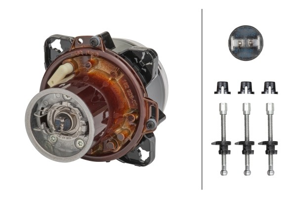 оптич.элемент фары!прав/лев ближн.света D=90 лампа H7\OmnMB Actros/Atego,МАЗ 103 1BL008193-011 HELLA