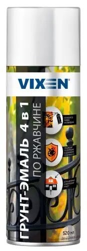 Грунт-эмаль по ржавчине 4 в 1 сигнальный белый RAL 9003 аэрозоль 520мл VIXEN VX519003 VIXEN