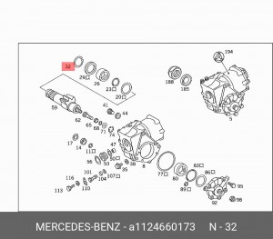 1124660173 SICHERUNGSRING A 112 466 01 73 MERCEDES BENZ