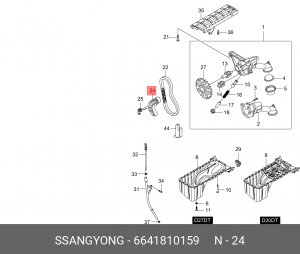 Натяжитель цепи SSANGYONG Actyon (06-),Actyon Sports,Kyron (05-),Rexton (D20) на 6641810159 SSANG YONG