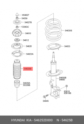 Пыльник амортизатора переднего 54625-2D000 HYUNDAI KIA