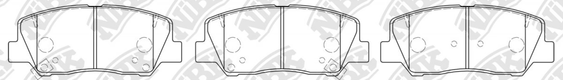 Колодки тормозные GEELY Atlas 1,8 (19-) (1.8),Atlas Pro (19-) (1.5) передние (4ш PN8019 NIBK