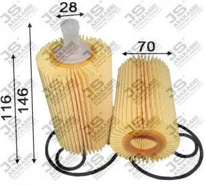 Фильтр масляный (элемент)  LEXUS IS 5,0 2007 - 2013  TOYOTA LAND CRUISER 200 4,5 OE0071 JS ASAKASHI