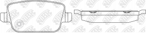 Колодки тормозные FORD Galaxy,Mondeo LAND ROVER Freelander задние (4шт.) NIBK PN0461 NIBK