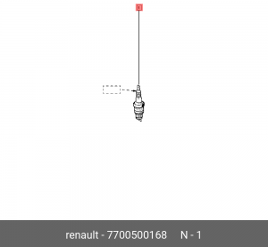 СВЕЧА ЗАЖИГАНИЯ (аналог 224013682R) 7700500168 7700500168 RENAULT