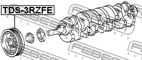 Шкив коленвала TDS-3RZFE TDS-3RZFE FEBEST