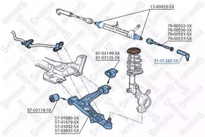 наконечник рулевой!\ Fiat Punto 94> 51-01242-SX STELLOX