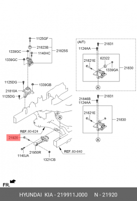 Болт М6 HYUNDAI KIA OE 219911J000 HYUNDAI KIA