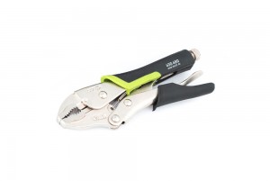 Зажим с фиксатором (струбцина) гейферный 180мм с овальными губками (2-х комп рук 430480 DELO TEHNICI