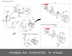 КОЖУХ ШКИВА КОМПРЕССОРА КОНДИЦИОНЕРА 97644-1R100 976441R100 HYUNDAI KIA