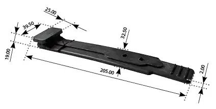 крепление брызговика!(р) резинка\RVI Magnum, MB Actros 700008 MANSONS