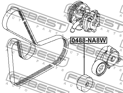 Ролик обводной 0488-NA8W 0488-NA8W FEBEST