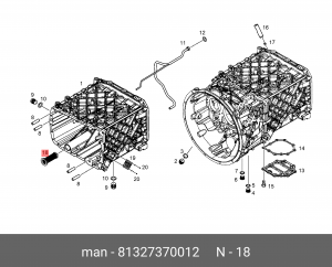 Фильтр масляный КПП 81327370012 MAN