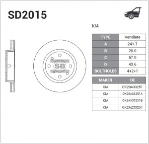 KIA SHUMA (2001-2004) SD2015 SANGSIN