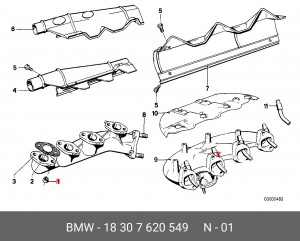 Гайка шестигранная с фланцем 18307620549 18 30 7 620 549 BMW
