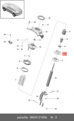уплотнитель пружины передн.!\ Audi A4 1.8-2.0TFSi/2.0TDi 07> 8K0 412 109 A VAG