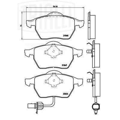 Колодки торм. VW Sharan (95-) диск. перед. (в компл. с датчиком) (PF 4207) PF4207 TRIALLI