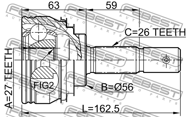 ШРУС наружный к-кт!\ Toyota Camry/Celica 2.0/2.2 91-97 0110-012 FEBEST