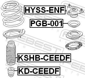 Пыльник переднего амортизатора KSHB-CEEDF KSHB-CEEDF FEBEST