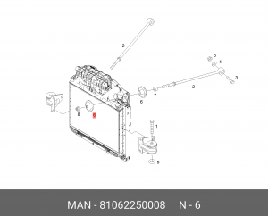 Шаровая головка MAN 81062250008 MAN