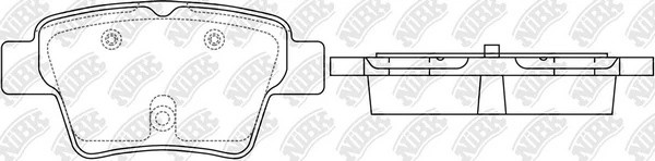 Колодки тормозные PEUGEOT 207 (07-) CITROEN C4 (04-) задние (4шт.) NIBK PN0069 NIBK
