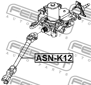 вал карданный рулевой нижний!\ Nissan Note E11E 05-12 ASN-K12 FEBEST