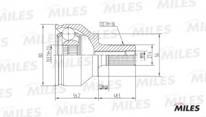 ШРУС наружный FORD FOCUS 1.4-2.0 04- (GKN 305176) GA20107 GA20107 MILES