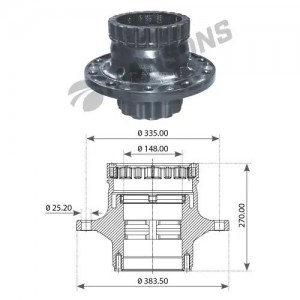 Ступица RENAULT Premium задняя (без подшипника) MANSONS 900.464.1 MANSONS