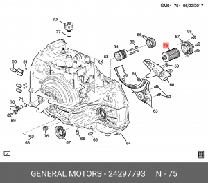 Фильтр масляный АКПП CHEVROLET TrailBlazer (20-) OE 24297793 GENERAL MOTORS