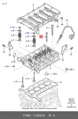 болт ГБЦ! М8x120мм\ Ford Duratorq 1102676 FORD