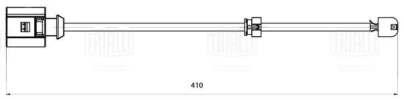 Датчик износа колодок Porsche Cayenne (02-) перед. L=410 R19 (PFS 0020) PFS 0020 TRIALLI