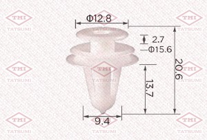 Клипса автомобильная [упаковка 10 штук] TOYOTA TJB1117 TJB1117 TATSUMI