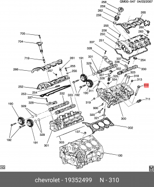 Болт CHEVROLET Captiva OPEL Antara головки блока (ACDelco Professional) OE 19352499 GENERAL MOTORS