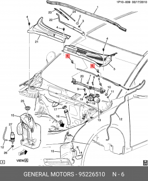 Жиклер CHEVROLET Cruze (09-) омывателя стекла ветрового (ACDelco Professional) O 95226510 GENERAL MOTORS