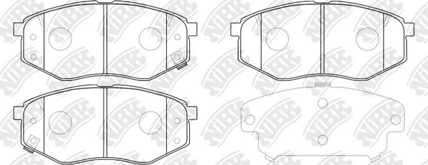 Колодки тормозные HYUNDAI Sonata (09-) передние (4шт.) NIBK PN0704 NIBK