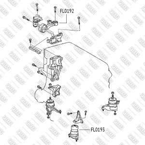 Опора двигателя правая TOYOTA Camry 11- FL0192 FL0192 FIXAR