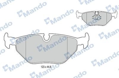 Колодки тормозные BMW 5 (E39) (2.0/2.3/2.5/2.8/3.0/3.5) задние (4шт.) MANDO MBF015120 MANDO