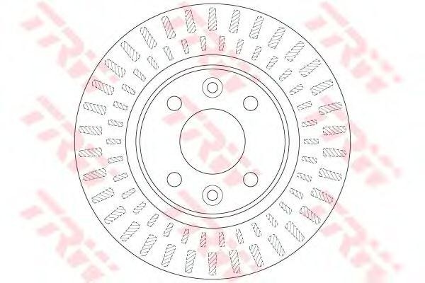 Диск тормозной передний RENAULT LOGAN II, SANDERO II (10/12- ) DF6534 DF6534 TRW