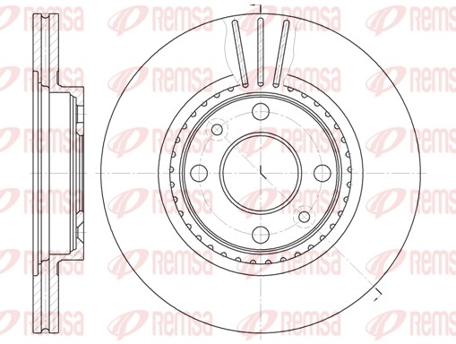 6144.10 диск тормозной передний!\ Renault Clio/Megane/R19 1.4-1.9TDi 90> 614410 REMSA