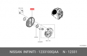 МАХОВИК 12331-00QAA 12331-00QAA NISSAN