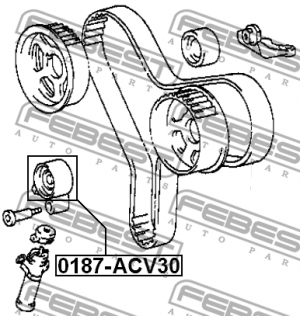 ролик натяжной ремня ГРМ!\ Toyota Camry/Lexus 2.0/2.5/3.0 88> 0187-ACV30 FEBEST