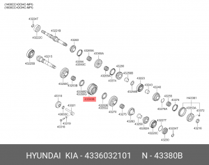 СИНХРОНИЗАТОР КПП  43360-32101 4336032101 HYUNDAI KIA